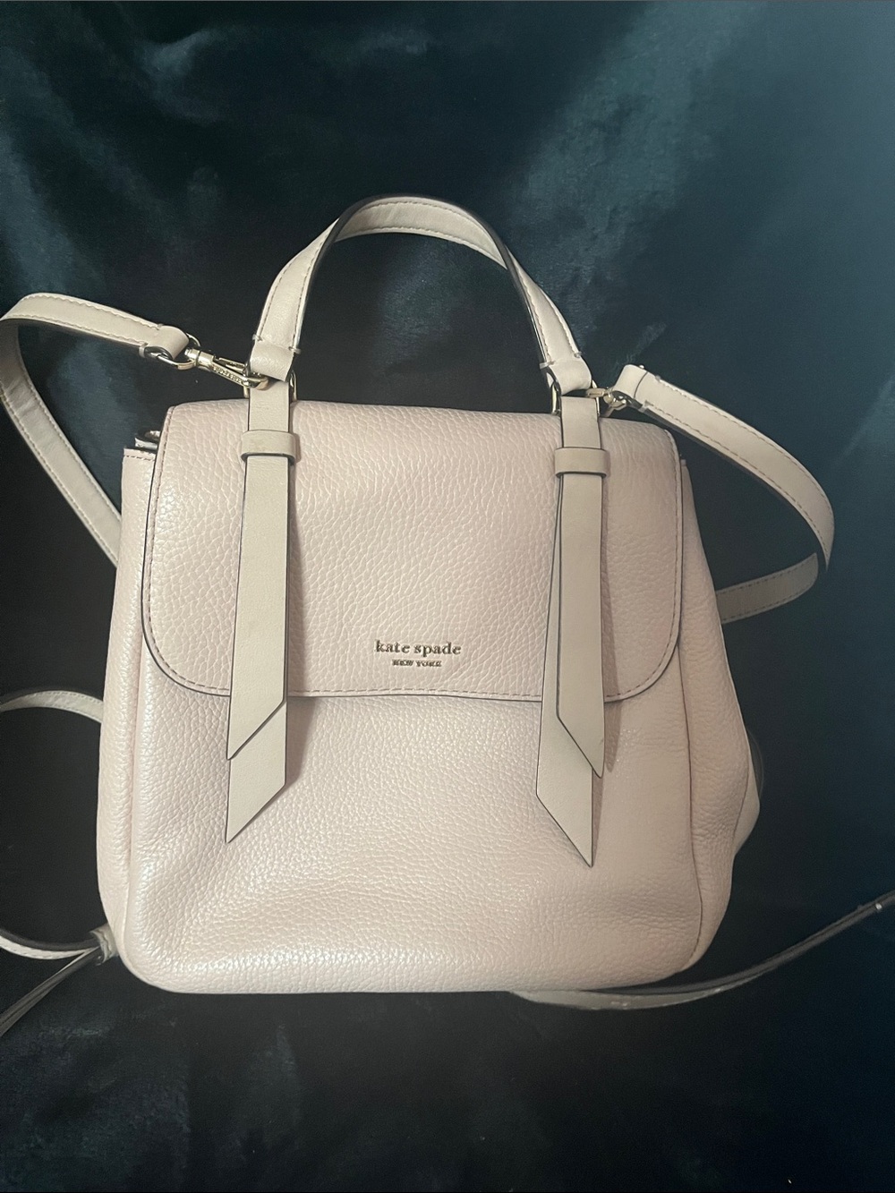 kate spade ♠️ Blush Cream Pebbled Leather 🎒
